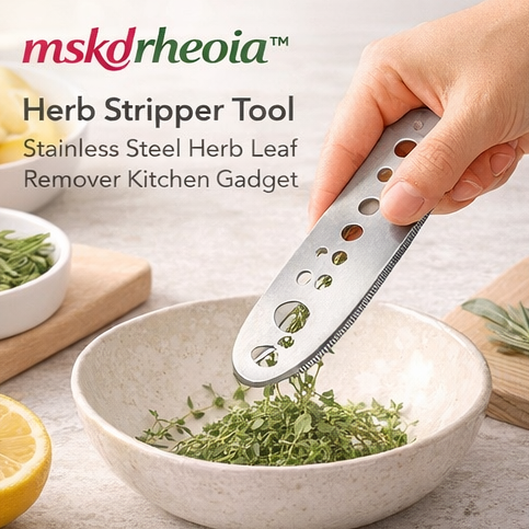 mskdrheoia™ Herb Stripper Tool – Stainless Steel Herb Leaf Remover