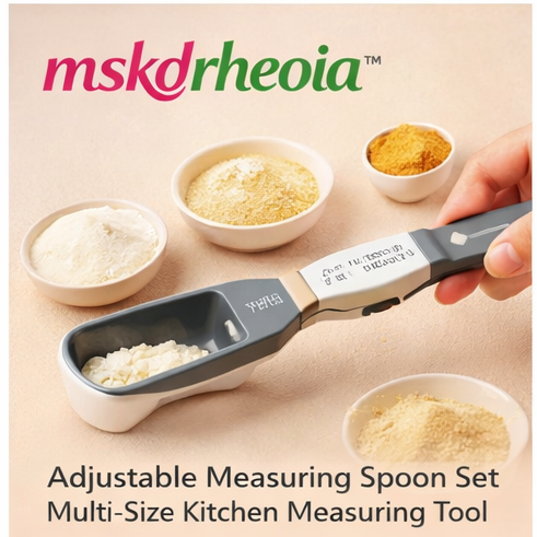 mskdrheoia™ Adjustable Measuring Spoon Set – Multi-Size Kitchen Measuring Tool